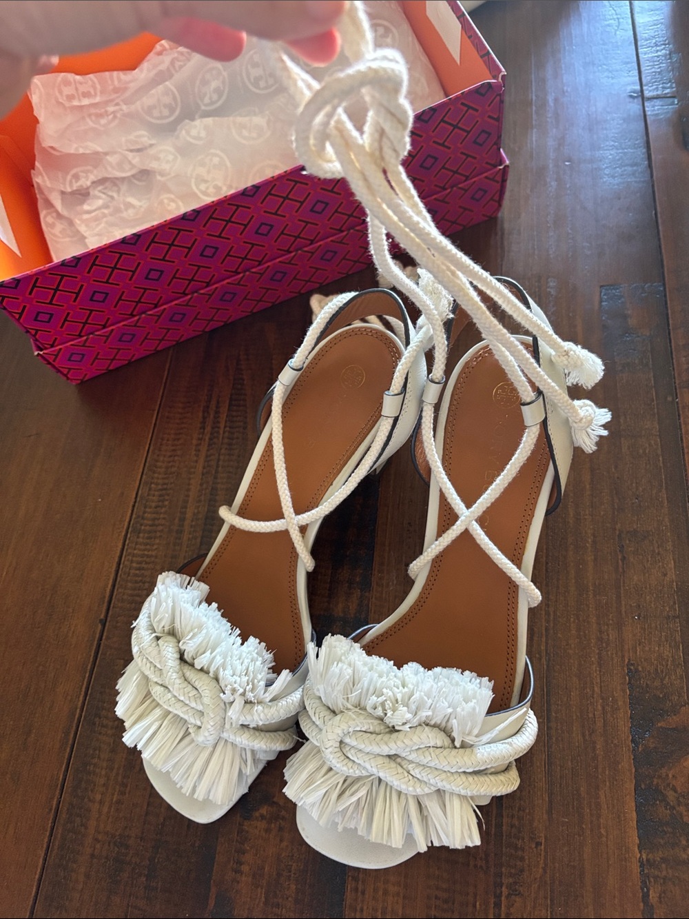 Tory Burch Rope Heeled Sandals - Picture 5 of 11